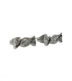 Antique silver Charms Candy Stud Earrings