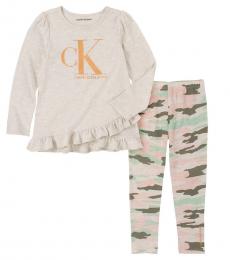 Calvin Klein 2 Piece Top/Leggings Set (Baby Girls)