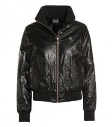 Emporio Armani Black Zipper Front Jacket