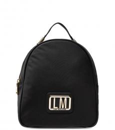 Love Moschino Black Logo Small Backpack