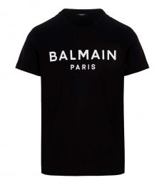 Balmain Black Logo Print T-Shirt