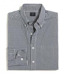 J.Crew Navy Gingham Small Gingham Regular Flex Shirt