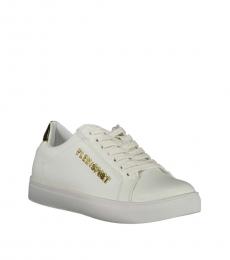 Philipp Plein Bianco Side Logo Lace Up Sneakers