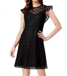 Michael Kors Black Flutter Sleeve Mini Dress