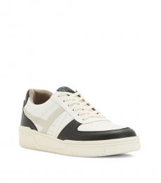 AllSaints White Black Vix Low Top Sneakers