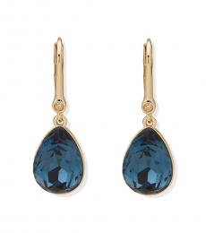 DKNY Golden Blue Teardrop Earrings