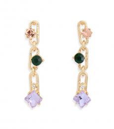 Vince Camuto Golden Crystal Paper Clip Drop Earrings