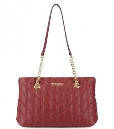 Karl Lagerfeld Cherry Karolina Quilted Medium Tote