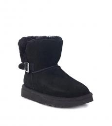 Black Karel Mini Buckle Boots