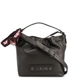 Love Moschino Dark Grey Scarf Medium Bucket Bag