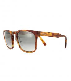 Prada Matte Light Havana Square Sunglasses