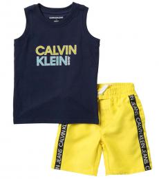 Calvin Klein 2 Piece Tank/Swim Shorts Set (Little Boys)