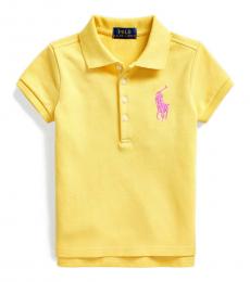 Ralph Lauren Little Girls Signal Yellow Big Pony Polo