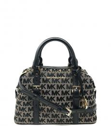 Michael Kors Beige Black Ginger Small Satchel