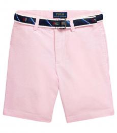 Ralph Lauren Little Boys Pink Slim Fit Belted Oxford Shorts