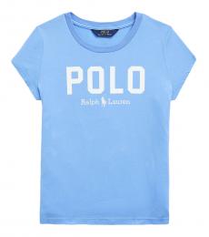 Ralph Lauren Girls Harbor Island Blue Polo T-Shirt
