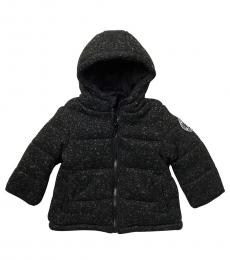 DKNY Baby Boys Heather Charcoal Marled Knit Climb Jacket