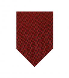 Dolce & Gabbana Red Patterned Slim Tie