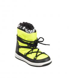 Stella McCartney Boys Fluorescent Yellow Ski Boots