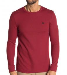 Red Long Sleeve Horseshoe T-Shirt