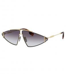 Burberry Black Triangular Aviator Sunglasses