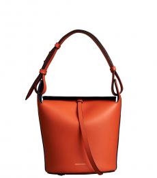 Burberry Orange Solid Medium Shoulder Bag