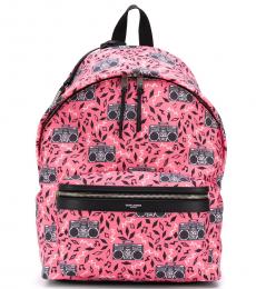 Pink Printed Large Backpack