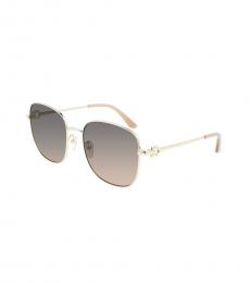 Salvatore Ferragamo Grey Gradient Square Sunglasses