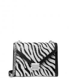Michael Kors White Whitney Medium Shoulder Bag