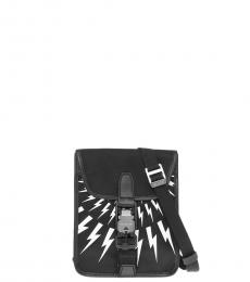 Neil Barrett Black Thunderbolt Mini Crossbody Bag