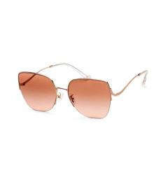 Coach Rose Gold Geometric Sunglasses