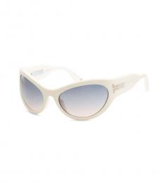 Marc Jacobs White Oval Sunglasses