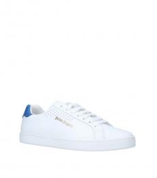 Palm Angels White Blue Logo Sneakers
