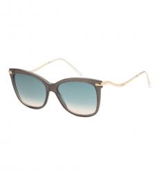 Jimmy Choo Grey Glitter Square Sunglasses
