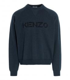Kenzo Teal Logo Sweater