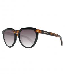 Dark Brown Black Oval Sunglasses