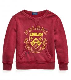 Ralph Lauren Little Boys Garnet Fleece Graphic Sweatshirt