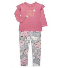 Calvin Klein 2 Piece Top/Leggings Sets (Baby Girls)