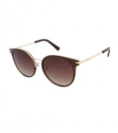 Balmain Dark Brown Gradient Round Sunglasses	