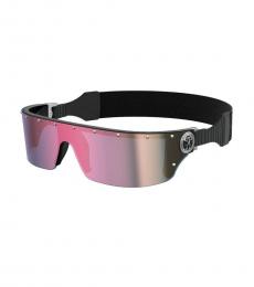 Moschino Pink Black Shield Sunglasses