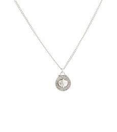 Silver Turnlock Pendant Necklace