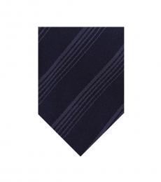 Roberto Cavalli Navy Blue Regimental Stripe Tie