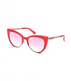 Moschino Red Coral Logo Sunglasses