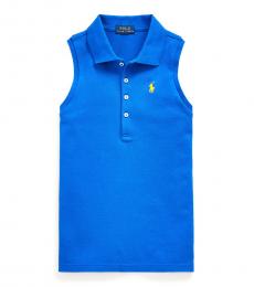 Ralph Lauren Girls Cruise Royal Sleeveless Polo
