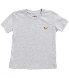 True Religion Little Boys Heather Grey Buddha Logo T-Shirt