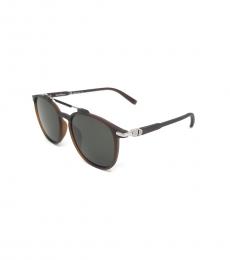 Salvatore Ferragamo Matte Brown Polarized Sunglasses