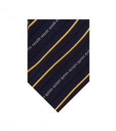 Roberto Cavalli Navy Blue Regimental Stripe Tie