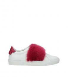 Givenchy Fuchsia Fur Strap Sneakers