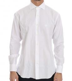 Roberto Cavalli White Striped Slim Fit Shirt