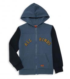 7 For All Mankind Little Boys Navy Cotton-Blend Hoodie